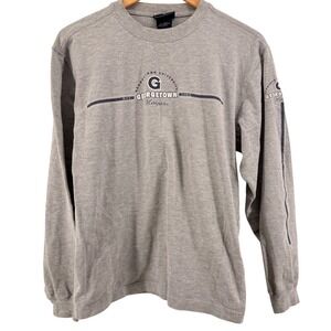 Jansport Georgetown University Hoyas Long Sleeve Shirt Gray Womens S 100% Cotton